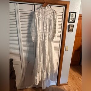 Vintage Lace 70s Edwardian wedding dress